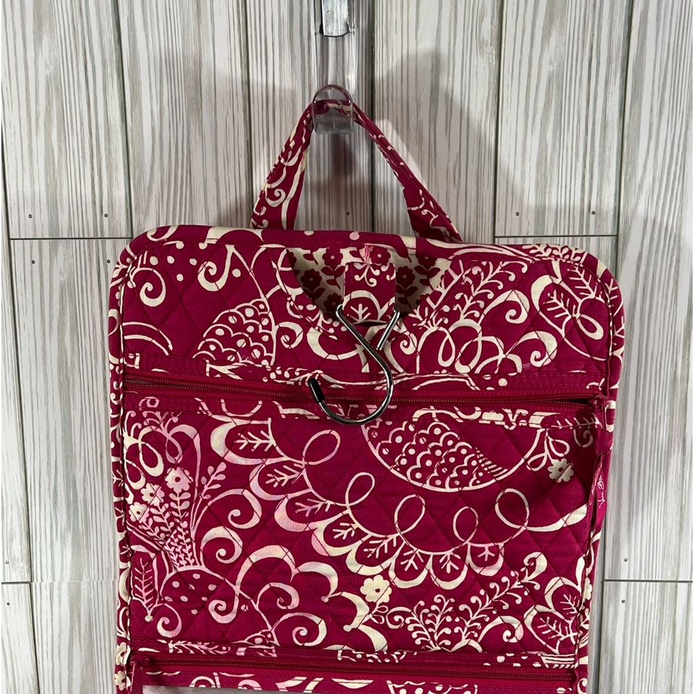 Vera Bradley "Twirly Birds Pink" Hanging Travel Organizer - Picture 4 of 6